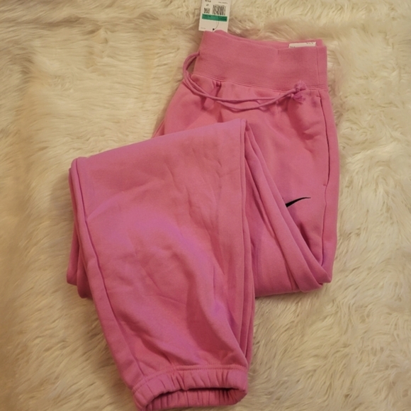 Nike Size XL Tall, Phoenix Fleece High-waisted, Oversized Sweatpants - Pink - Picture 9 of 9